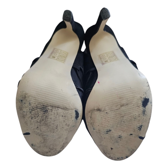 ASOS Estelle Tie Up Peep Toe Booties - Black Suede Sz: 7 - Picture 14 of 16